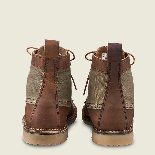 Heritage Støvler Herre - Red Wing Weekender Lærred Moc - 6-Inchr Rough & Tough Læder - Brune - JZSBX